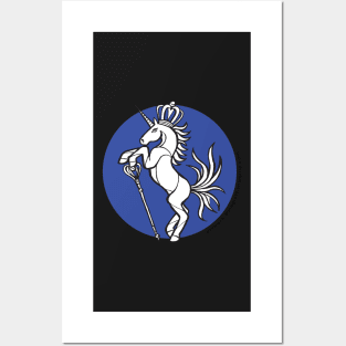 Royal Unicorn — Inktober Unicorn illustration series Posters and Art